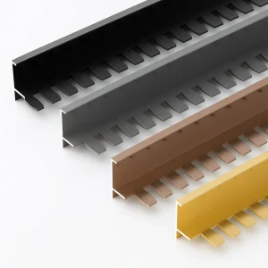 U-Channel Flexible Floor Edge Trim with Finger Tabs