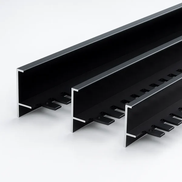 U-Channel Flexible Floor Edge Trim with Finger Tabs