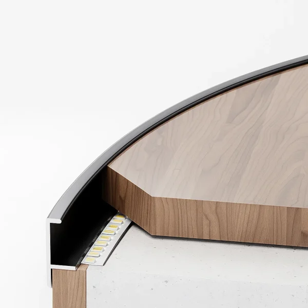 U-Channel Flexible Floor Edge Trim with Finger Tabs