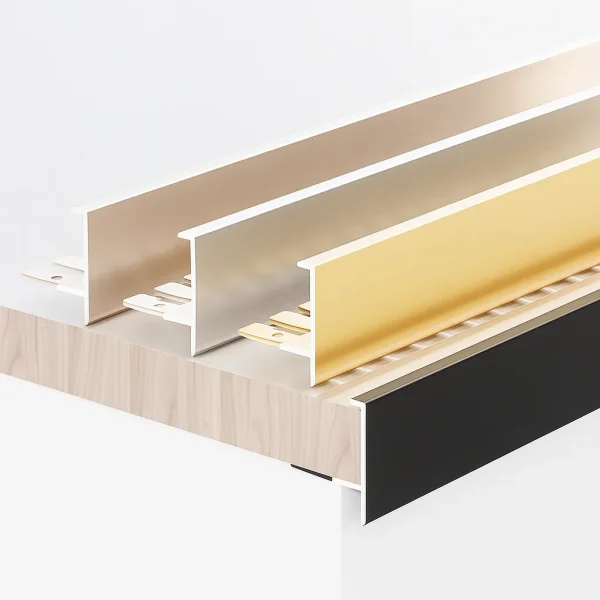 U-Channel Flexible Floor Edge Trim with Finger Tabs