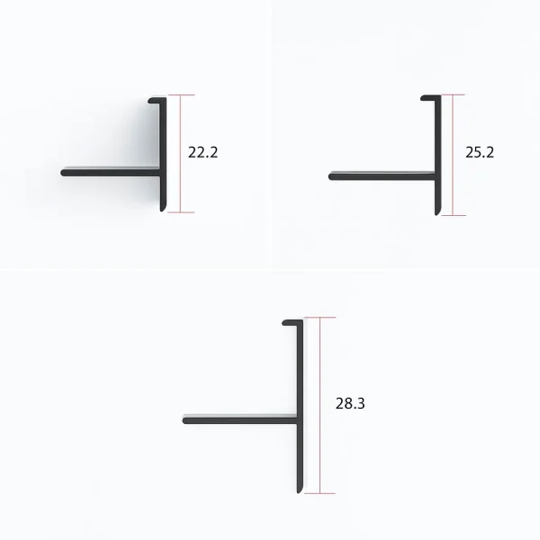 U-Channel Flexible Floor Edge Trim with Finger Tabs