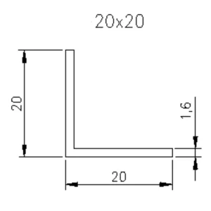 20x20mm Equal-Leg Shower Water Stop