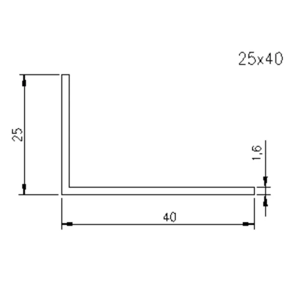 25x40mm High-Barrier Waterproofing Angle