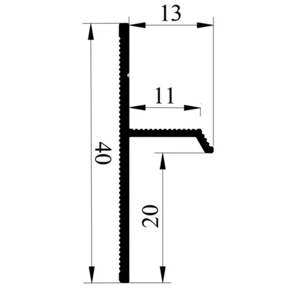 40mm Plasterboard Shadow Gap Skirting Trim