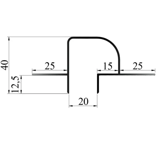 Bullnose Edge Ceiling Shadow Gap Trim