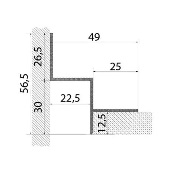 Deep Channel Aluminium Ceiling Shadow Gap Profile