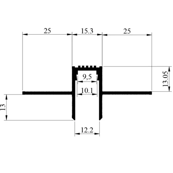 H-Profile False Ceiling Shadow Gap Connector