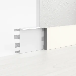 Integrated-Fin Shadow Gap Skirting Trim System