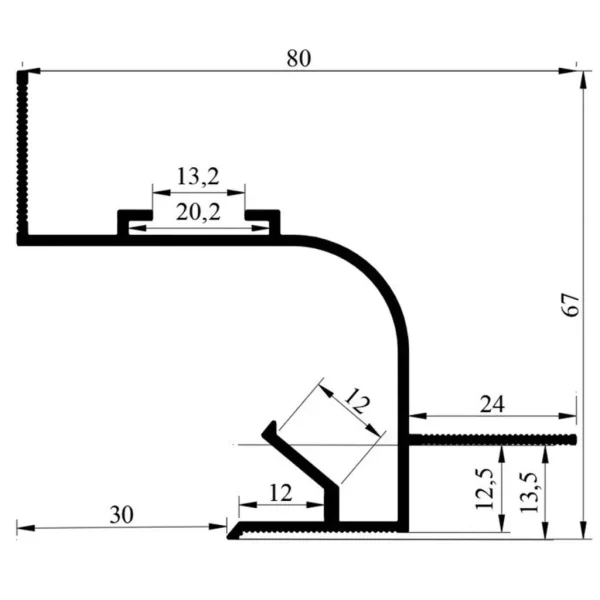 Large Cove Shadow Gap Ceiling LED Profile
