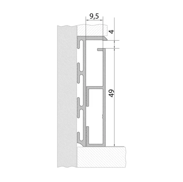 Recessed Shadow Gap LED Profile in White Finish