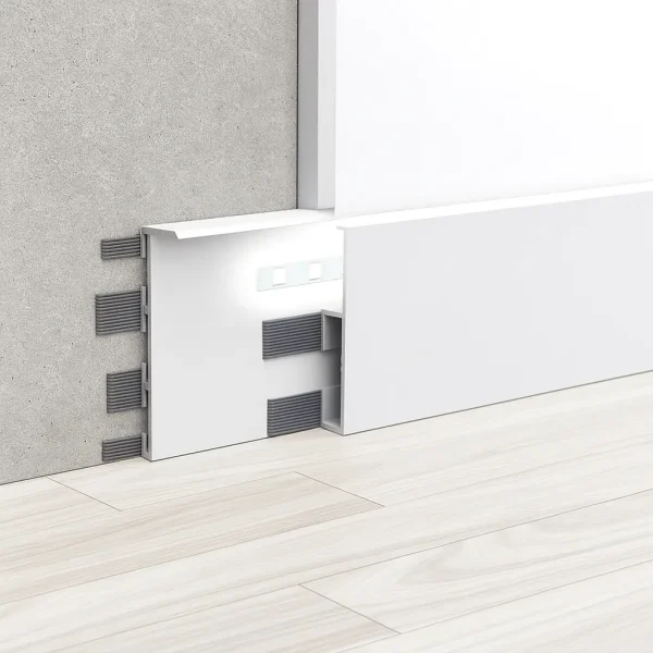 Recessed Shadow Gap LED Profile in White Finish