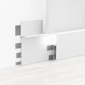 Ribbed Aluminum LED Shadow Gap Profile for Plaster